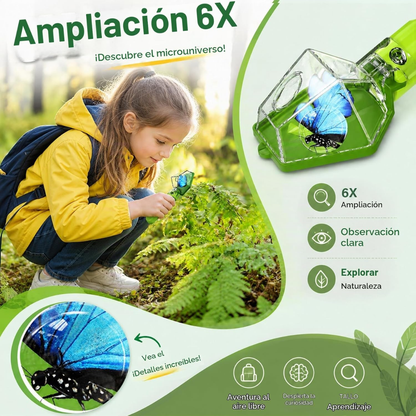 Lupa Atrapa Bichos 6x para Niños