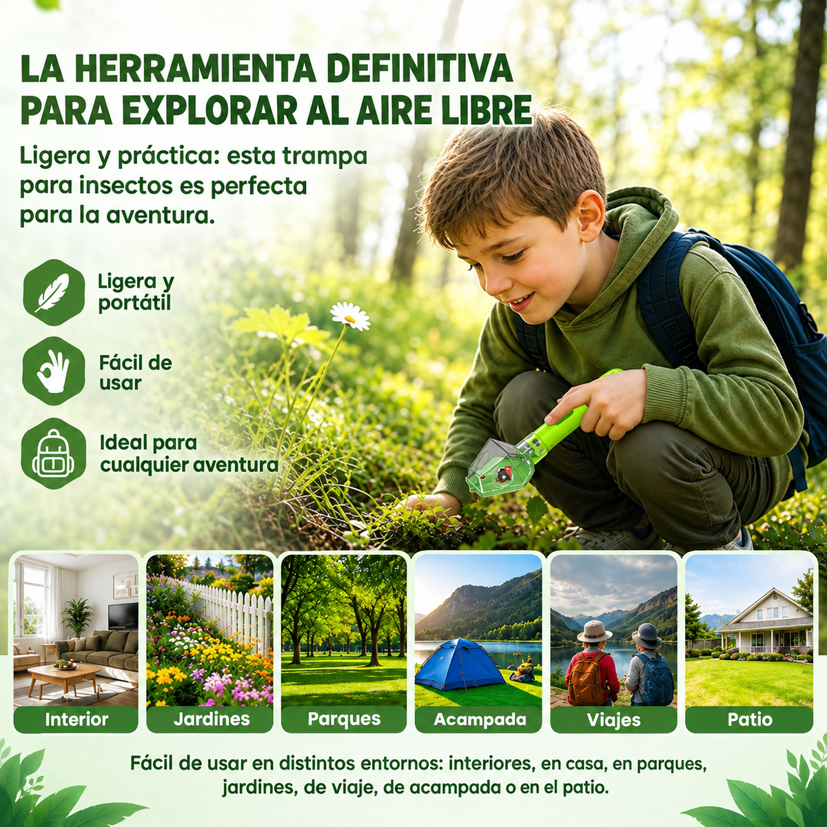 Lupa Atrapa Bichos 6x para Niños